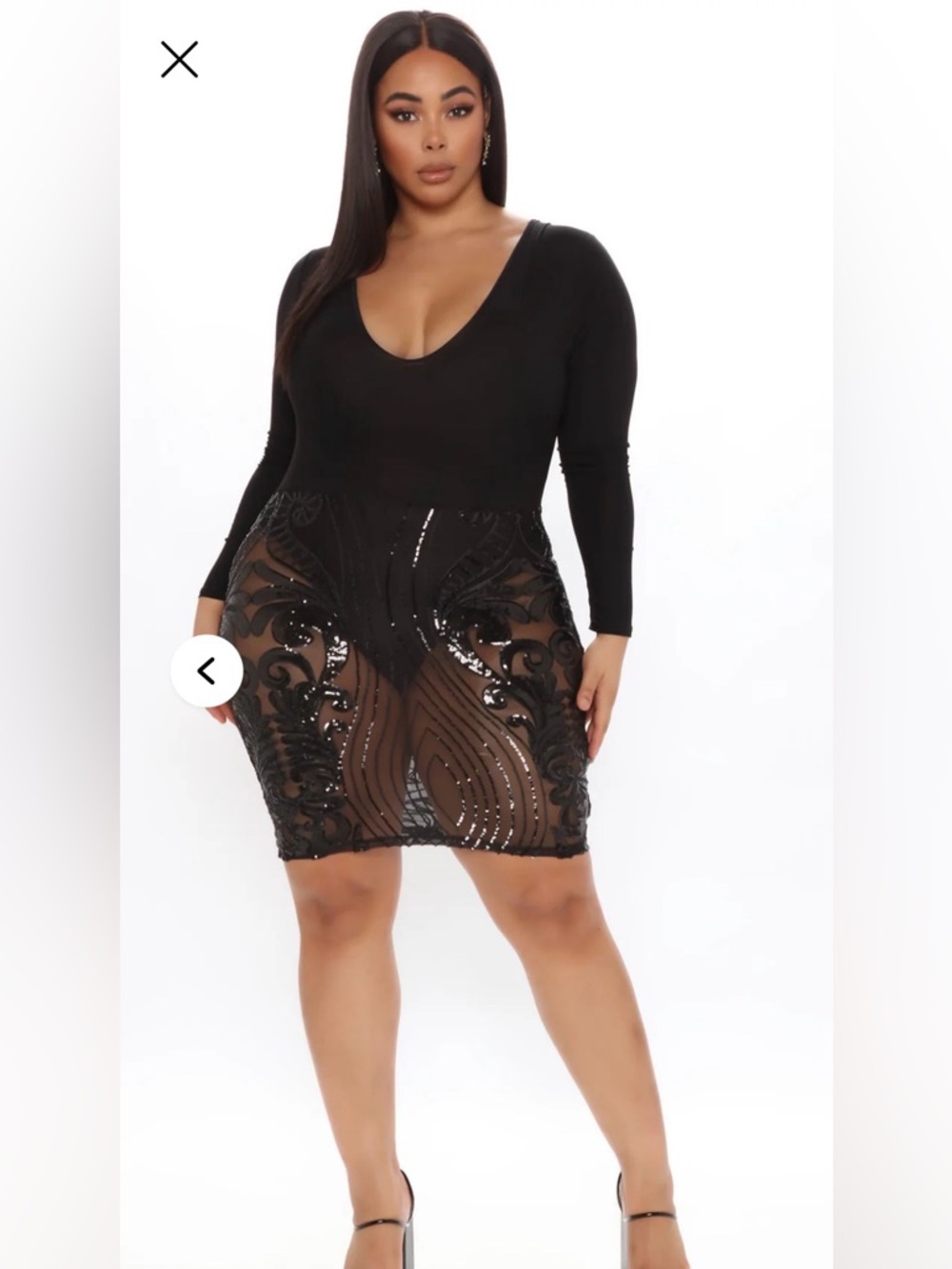 Fashion Nova Black Call Out My Name Sequin Dress